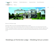 Tablet Screenshot of pembroke-lodge.co.uk
